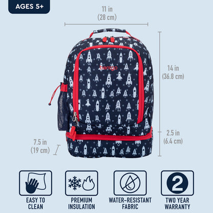 Bentgo® Kids Backpack & Lunch Bag | Space Rockets