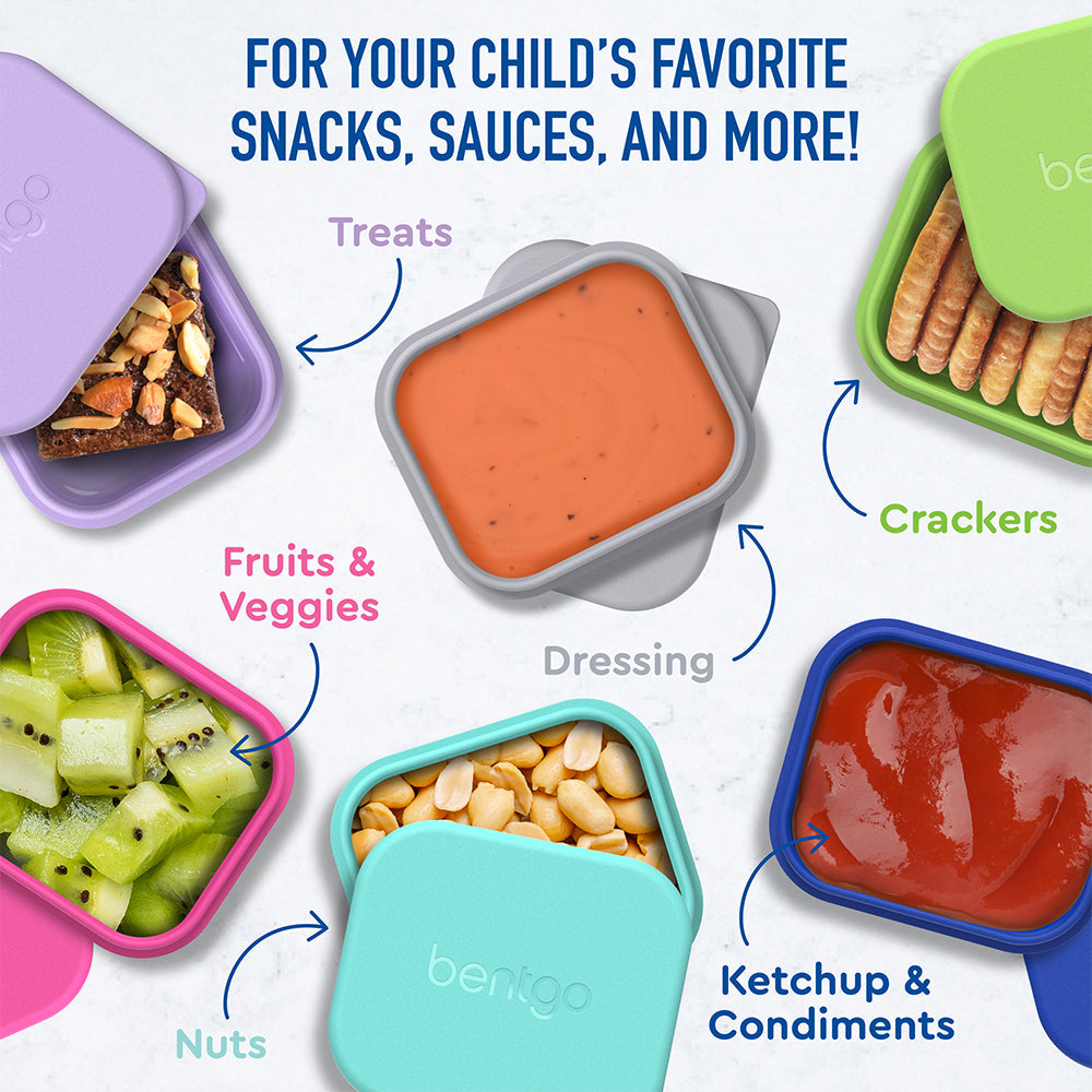 Blue and Green | Bentgo® Kids Sidekicks 2-Pack Silicone Container Set - Blue & Green | The Perfect Sidekick For Your Child’s Favorite Snacks, Sauces, And More