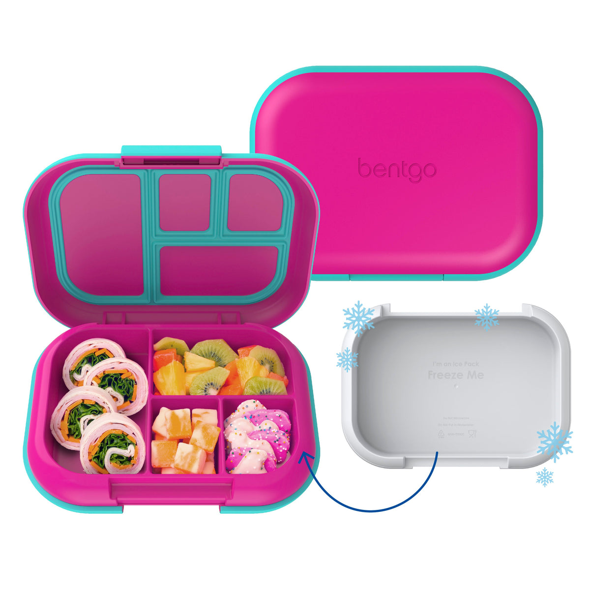 Bentgo® Chill Kids Lunch Box & Backpack / Mermaid Scales / Fuchsia