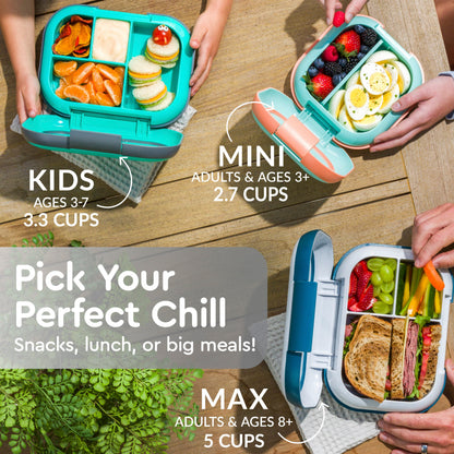 Bentgo® Chill Kids Lunch Box - Gray | Pick Your Perfect Chill - Snacks, Lunch, Or Big Meals
