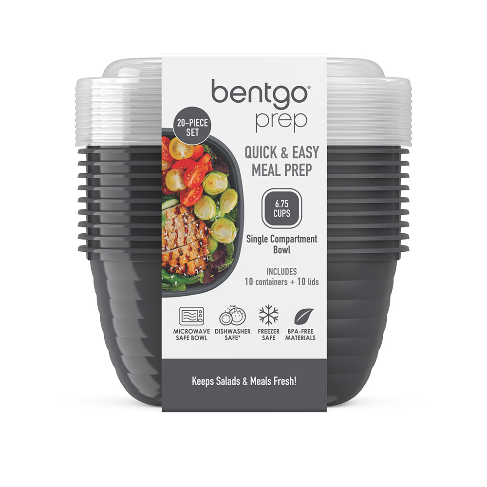 Bentgo® Prep 1-Compartment Bowls - Graphite | Product Packaging