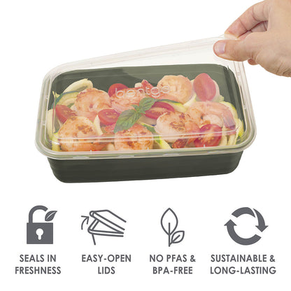 Bentgo® Prep 60-Piece Meal Prep Kit - Rich Shades | Seals In Freshness, Easy-Open Lids, No PFAs & BPA-Free, Sustainable & Long-Lasting
