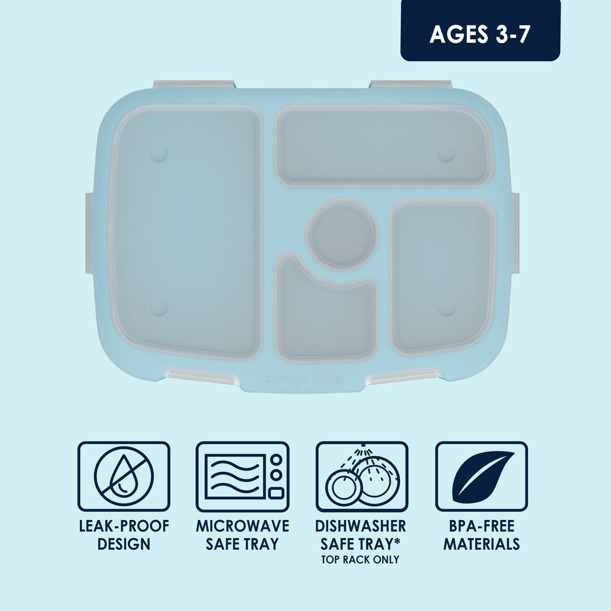 Bentgo Kids Prints Tray with Transparent Cover - Abyss Blue Speckle Confetti